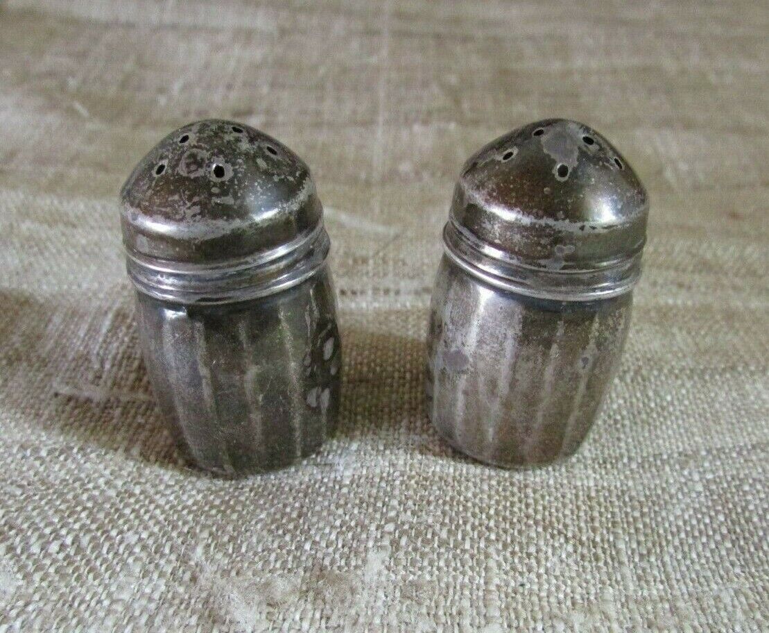 Vintage Handcrafted Sterling Silver Mini Salt & Pepper Shaker Set