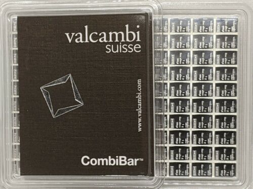 (10) 1 Gram Silver Bars - Valcambi- 999.5 Fine